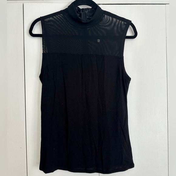 Generation Love Black Mesh Sleeveless Blouse - Picture 1 of 9